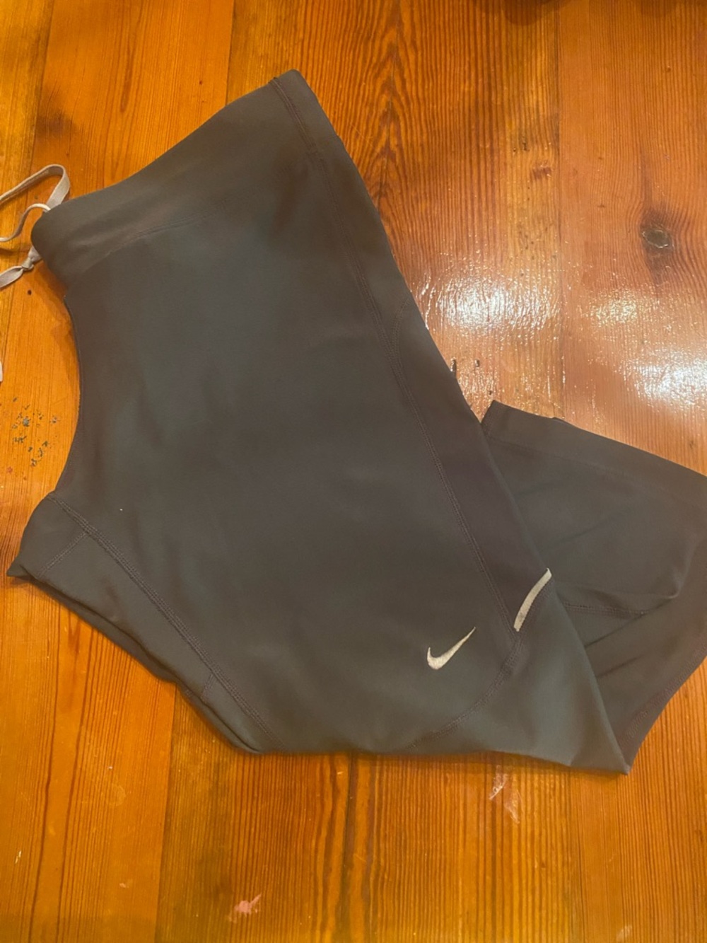 Nike Black Performance Leggings with Reflective Swoosh